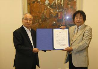 第2660地区特別プロジェクト「友愛」フェイスシールド寄贈式(香里園ロータリークラブ・寝屋川ロータリークラブ)